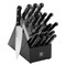 Henckels Solution 20-pc Self-Sharpening Knife Block Set - Black